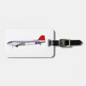 Douglas DC-3 Skytrain Northwest Airlines Gepäckanhänger (Vorderseite horizontal)