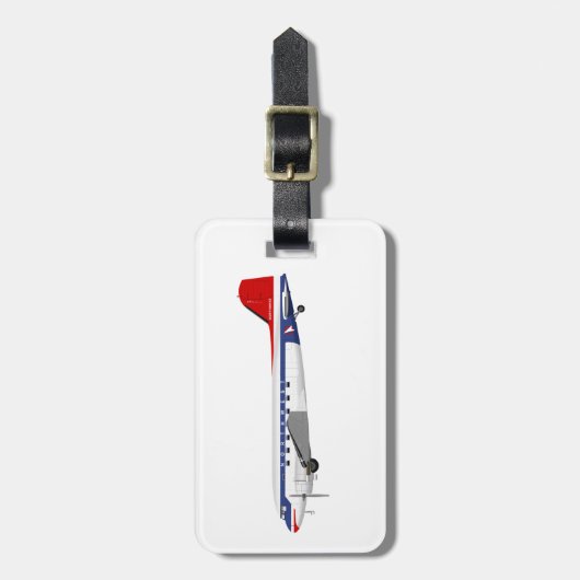 Douglas DC-3 Skytrain Northwest Airlines Gepäckanhänger (Vorderseite vertikal)