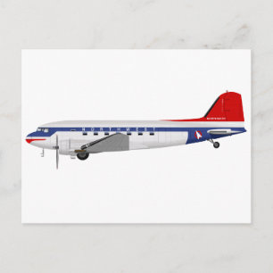 Douglas DC-3 Skytrain Northwest Airlines Postkarte