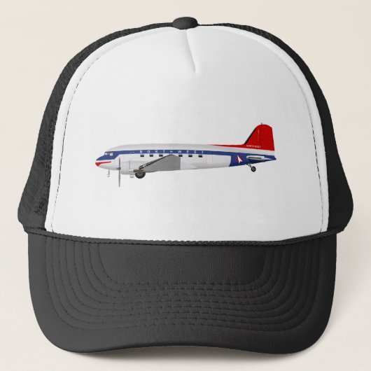 Douglas DC-3 Skytrain Northwest Airlines Truckerkappe (Vorderseite)