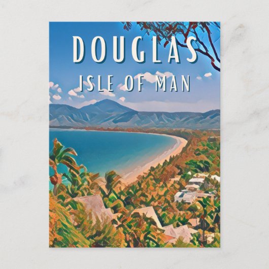 Douglas, die Perle von der Insel Man Postkarte (Vorderseite)