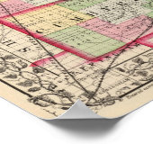 Douglas, Edgar, Coles, Cumberland, Clark Landkreis Poster (Ecke)