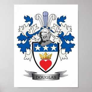 Douglas Familienwappen Coat of Arms Poster