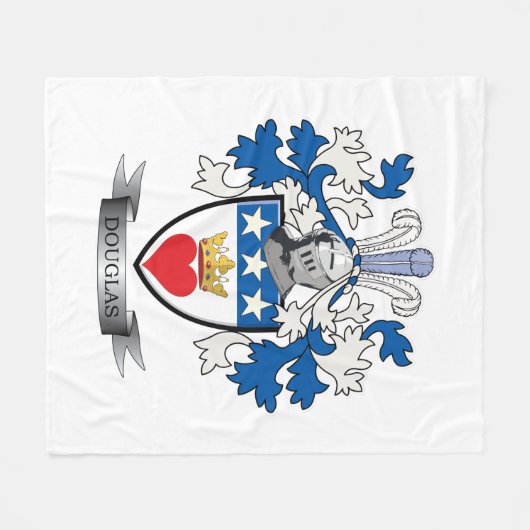 Douglas-Familienwappen-Wappen Fleecedecke (Vorderseite (Horizontal))
