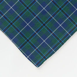 Douglas Family Navy Blue Modern Clan Tartan Fleecedecke