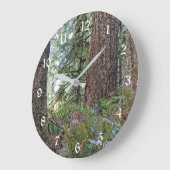 Douglas Fir Conifer Forest Große Wanduhr (Winkel)