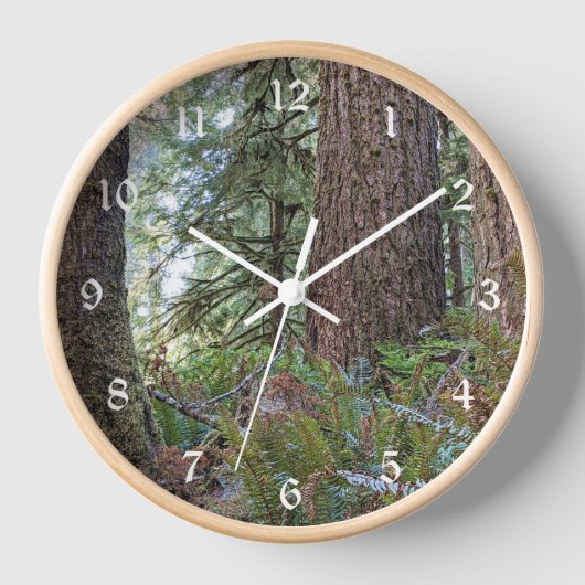 Douglas Fir Conifer Forest Uhr (Vorderseite)