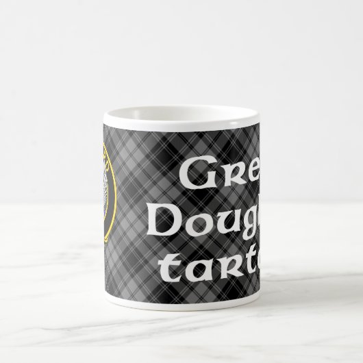 Douglas "FORWARD" Wappen auf Gray Douglas Tartan T Kaffeetasse (Mittel)