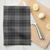Douglas grauer Tartan-kariertes Handtuch (Viertel Falte)