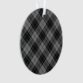Douglas Gray Tartain Kariert Black Gray Ornament (Vorderseite)