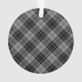 Douglas Gray Tartain Kariert Black Gray Ornament (Rückseite)