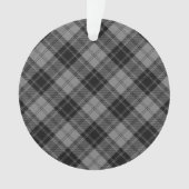 Douglas Gray Tartain Kariert Black Gray Ornament (Vorderseite)