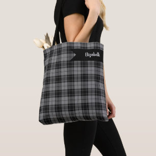 Douglas Gray Tartain Kariert Black Gray Tasche