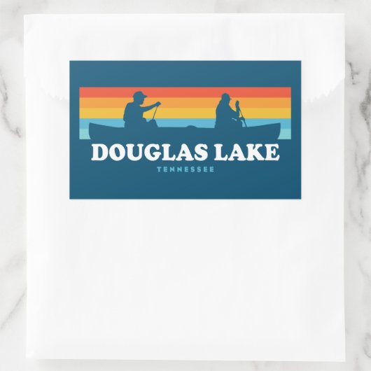 Douglas Lake Tennessee Canoe Rechteckiger Aufkleber (Tasche)