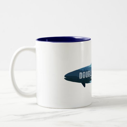 Douglas Lake Tennessee Fish Zweifarbige Tasse (Links)