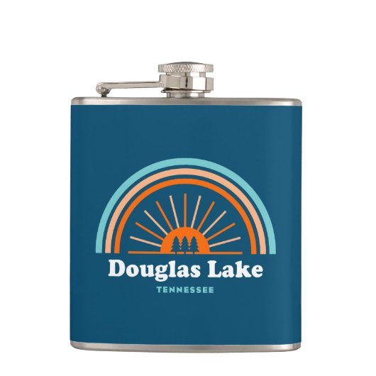 Douglas Lake Tennessee Rainbow Flachmann (Vorderseite)
