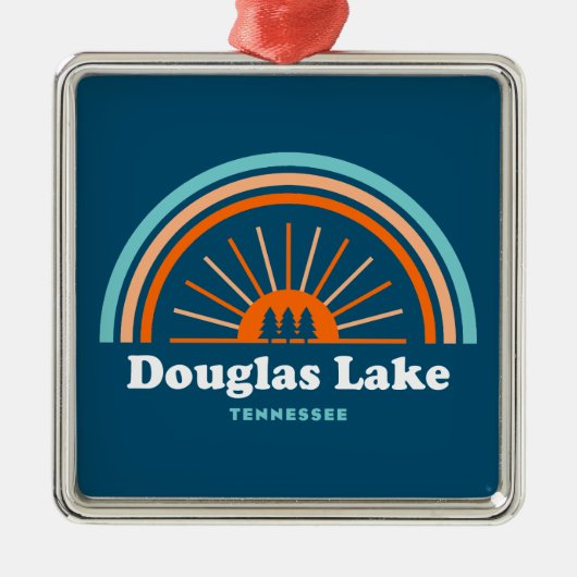 Douglas Lake Tennessee Rainbow Ornament Aus Metall (Vorne)