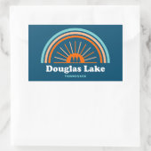 Douglas Lake Tennessee Rainbow Rechteckiger Aufkleber (Tasche)