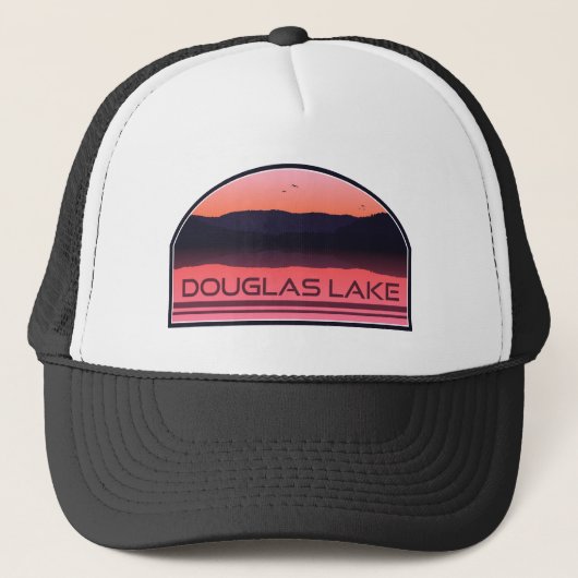Douglas Lake Tennessee Red Sunrise Truckerkappe (Vorderseite)