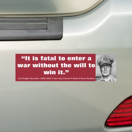 Douglas MacArthur ist es tödlich, einen Krieg Autoaufkleber (Auf Auto)