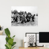 Douglas MacArthur landet auf der Insel Leyte Phili Poster (Heimbüro)