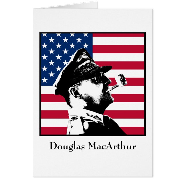 Douglas MacArthur und die US-Flagge (Vorne)