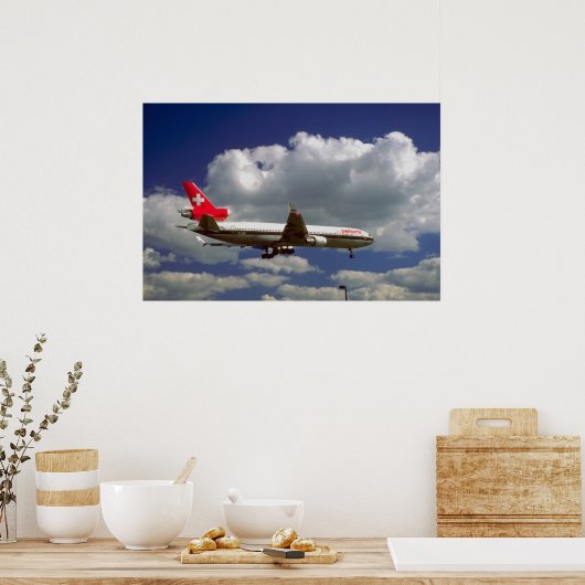 Douglas MD-11 zum endgültigen Ansatz Poster (Küche)