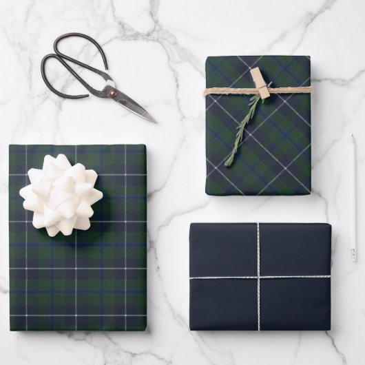 Douglas Modern Original Scottish Tartan Geschenkpapier Set (Vorderseite)
