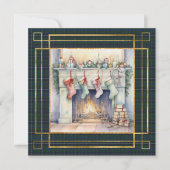 Douglas Modern Scottish Tartan Christmas Feiertagskarte (Vorderseite)
