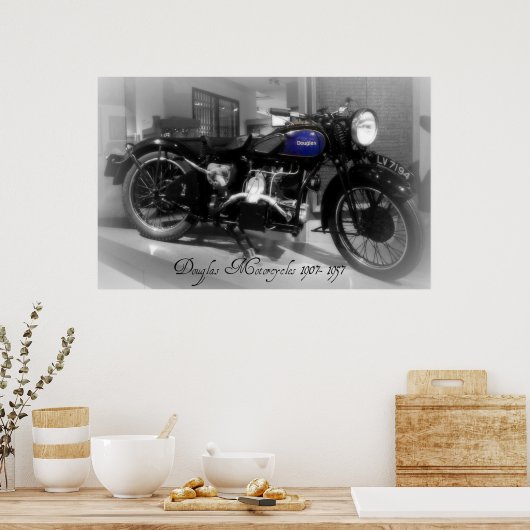 Douglas Motorcycle Poster (Küche)