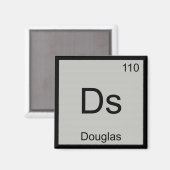 Douglas Name Chemistry Element Periodic Table Magnet (Vorderseite/Rückseite)