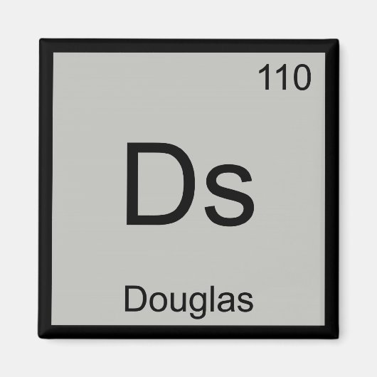Douglas Name Chemistry Element Periodic Table Magnet (Vorne)