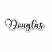 Douglas Name - Handgeschriebene Kalligrafie Aufkleber (Vorderseite)