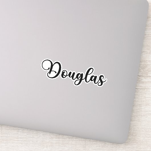Douglas Name - Handgeschriebene Kalligrafie Aufkleber (Detail)