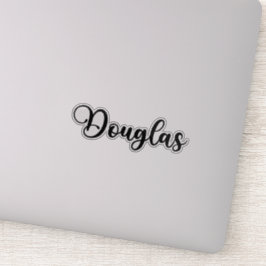 Douglas Name - Handgeschriebene Kalligrafie Aufkleber