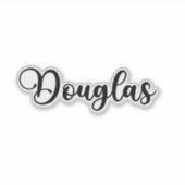 Douglas Name - Handgeschriebene Kalligrafie Aufkleber (Vorderseite)