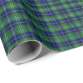 Douglas Offiziell Tartan - blau und grün Geschenkpapier (Rolleneckpunkt)