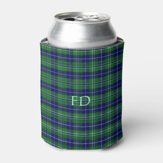 Douglas Offiziell Tartan mit Monogramm/Initialen Dosenkühler (Kanne Vorderseite)