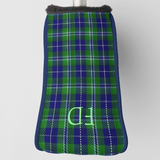 Douglas Offiziell Tartan mit Monogramm/Initialen Golf Headcover (Rotieren 90)