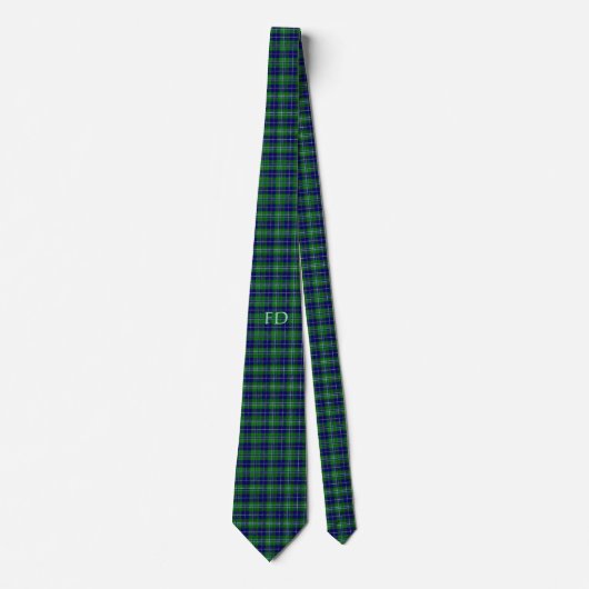 Douglas Offiziell Tartan mit Monogramm/Initialen Krawatte (Vorderseite)