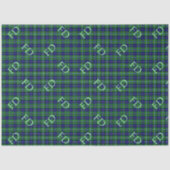Douglas Offiziell Tartan mit Monogramm/Initialen Seidenpapier (Vorderseite)