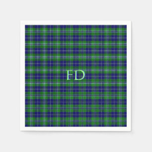 Douglas Offiziell Tartan mit Monogramm/Initialen Serviette