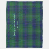 Douglas Offiziell Tartan mit Monogramm/Name Fleecedecke (Vorderseite)