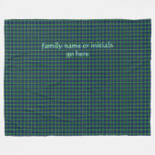 Douglas Offiziell Tartan mit Monogramm/Name Fleecedecke (Vorderseite (Horizontal))