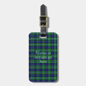 Douglas Offiziell Tartan mit Monogramm/Name Gepäckanhänger (Vorderseite vertikal)