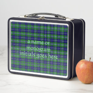 Douglas Offiziell Tartan mit Monogramm/Name Metall Brotdose