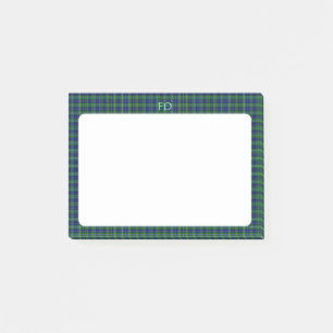 Douglas Offiziell Tartan mit Monogramm/Name Post-it Klebezettel