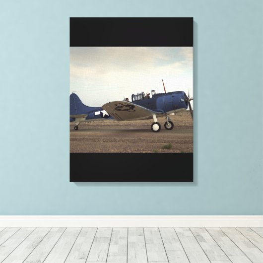 Douglas, SBD Dauntless,_Classic Aviation Leinwanddruck (Insitu (Holzboden))