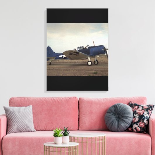 Douglas, SBD Dauntless,_Classic Aviation Leinwanddruck (Insitu (Wohnzimmer))