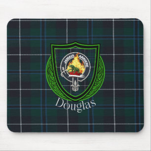 Douglas-Schottischer-Clan-Tartan & -Wappen Mousepad